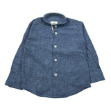 Manuel Ritz Camicia Manica Lunga Tinta Unita Collo Coreano per Neonato MR2493 BLU MANUEL RITZ 