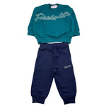 CESARE PACIOTTI completo bicolore 2pz felpa-pantalone Blu/verde per Neonato COMP5310BXX BLU/VERDE CESARE PACIOTTI 