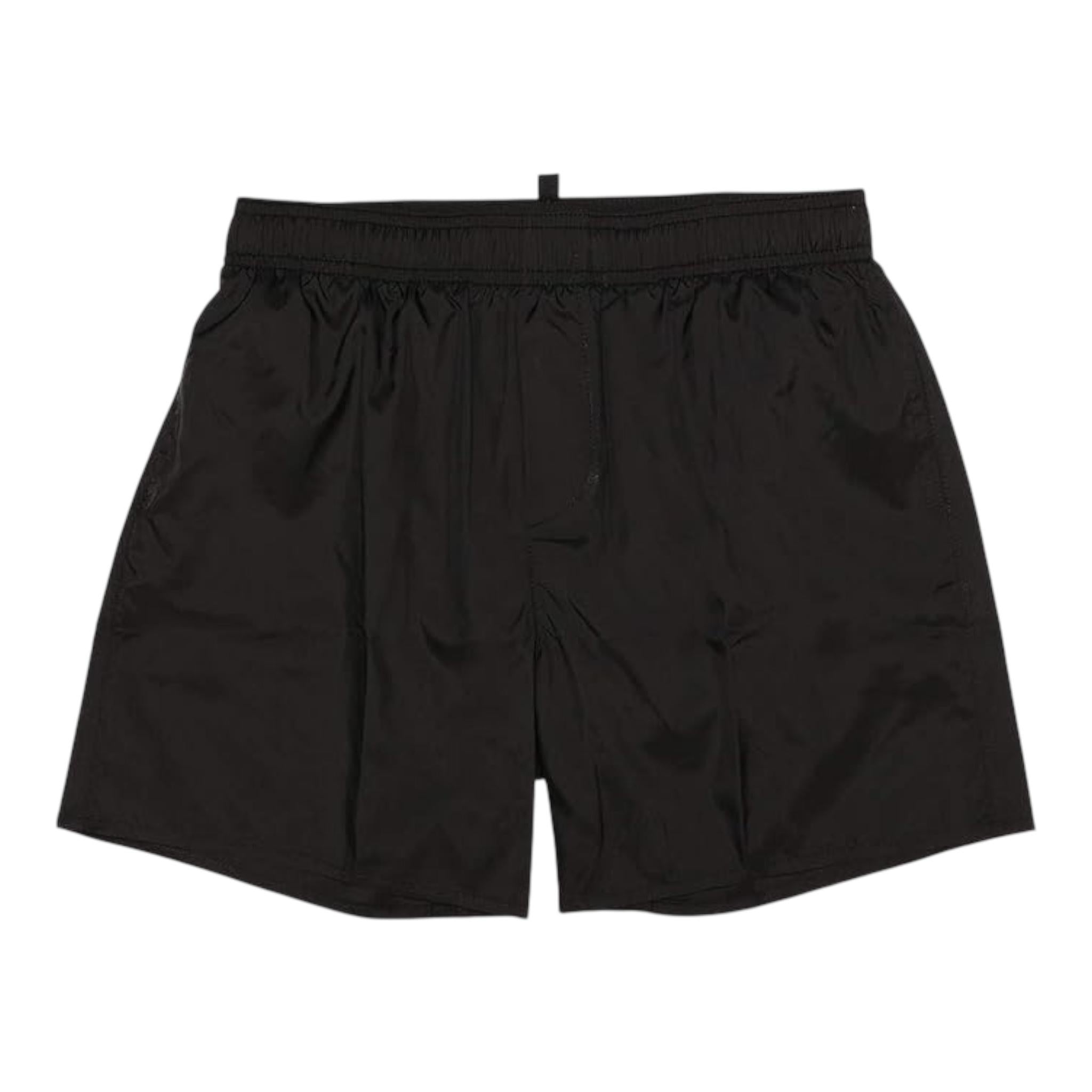 Dsquared2 Costume Tinta Unita Modello Bermuda con Stampa per Bambino DQ0271 NERO DSQUARED2 