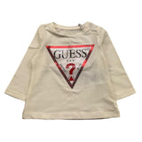 GUESS shirt girocollo tinta unita con rouches Bianco per Neonata K2BI23K6YW1 BIANCO GUESS 