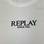 Replay T-Shirt Girocollo Tinta Unita con Logo per Bambino SB7404 BIANCO REPLAY 