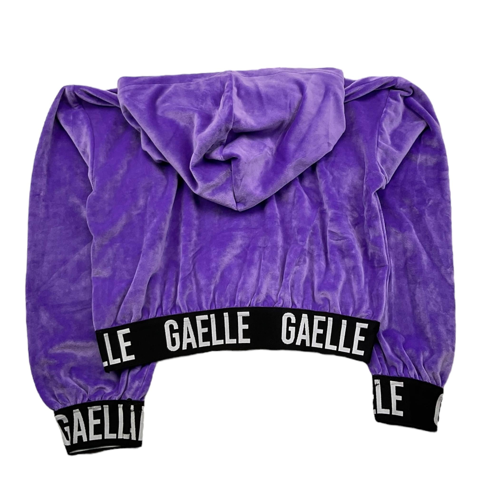 GAELLE felpa chiusa con cappuccio tinta unita in velluto Viola per Bambina 2741FY00385X VIOLA GAELLE 