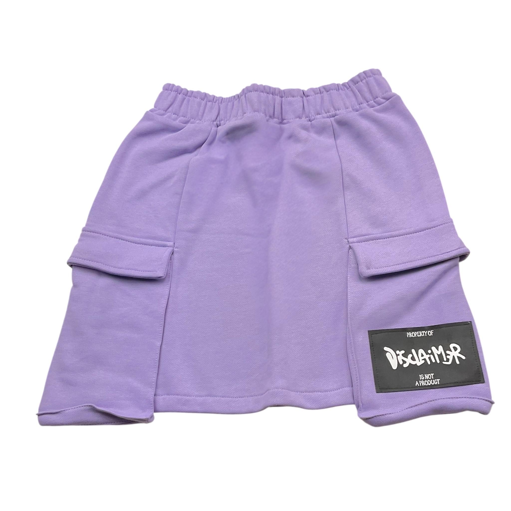 DISCLAIMER gonna tinta unita con tasche Lilla per Bambina 24IDK58322 LILLA DISCLAIMER 