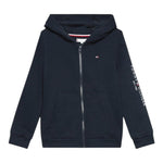 TOMMY HILFIGER felpa tinta unita con zip e cappuccio Blu per Bambino KS0KS00421 BLU TOMMY HILFIGER 