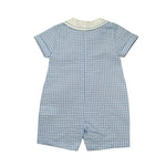 Malvi & Co Pagliaccetto Bicolore con Fantasia A Quadri Bianco/Azzurro per Neonato SCCI180TUQQ BIANCO/AZZURRO MALVI & CO 