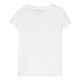 Emilio Pucci T-Shirt Tinta Unita Girocollo con Stampa  per Bambina PV8B41 BIANCO EMILIO PUCCI 