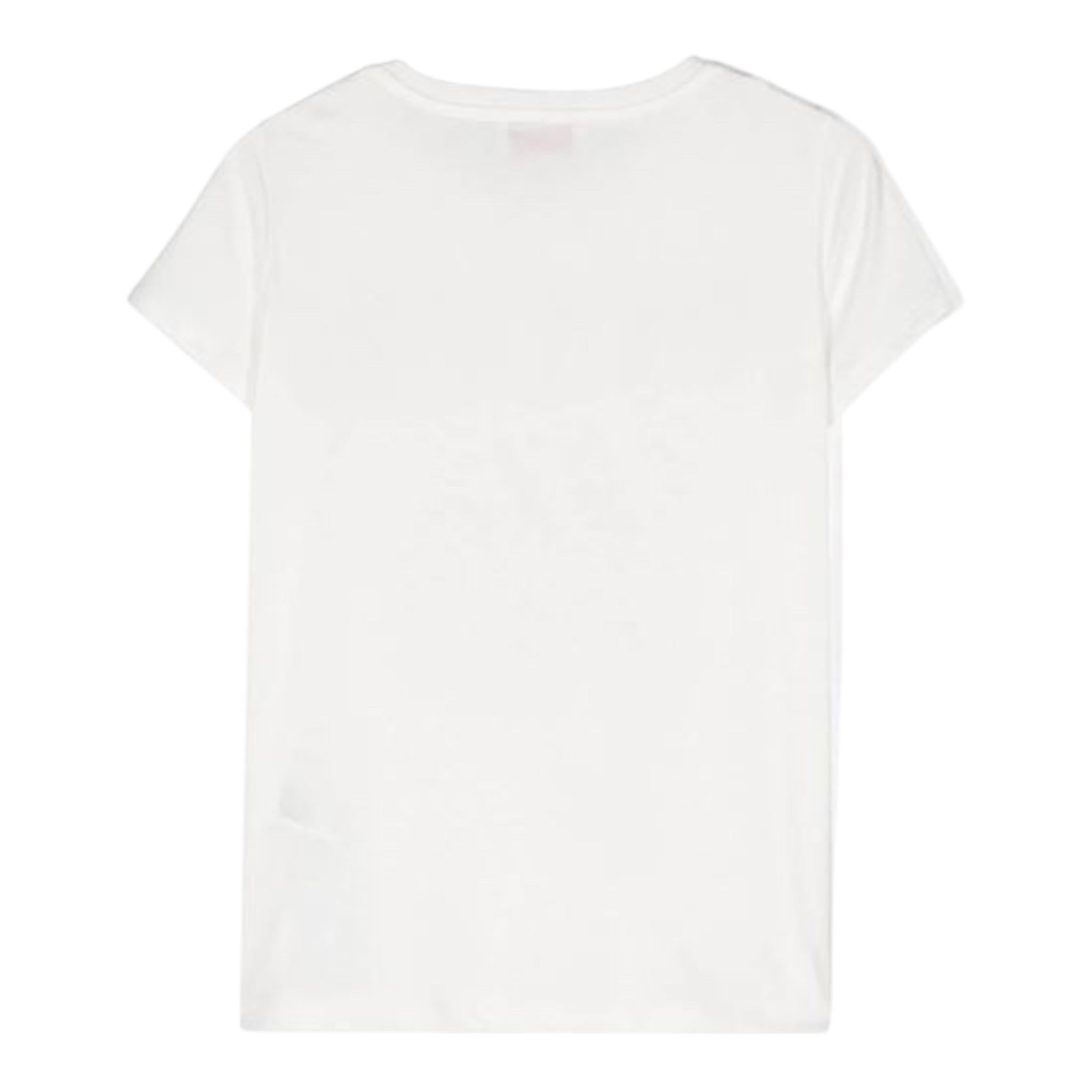 Emilio Pucci T-Shirt Tinta Unita Girocollo con Stampa  per Bambina PV8B41 BIANCO EMILIO PUCCI 