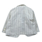 Please Giacca Tinta Unita con Fantasia A Righe per Neonato JB40131B73 BIANCO PLEASE 