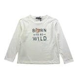 PLEASE shirt girocollo tinta unita con stampa Bianco per Bambino ML51030B65J BIANCO PLEASE 