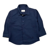 Manuel Ritz Camicia Manica Lunga Tinta Unita Blu Per Neonato