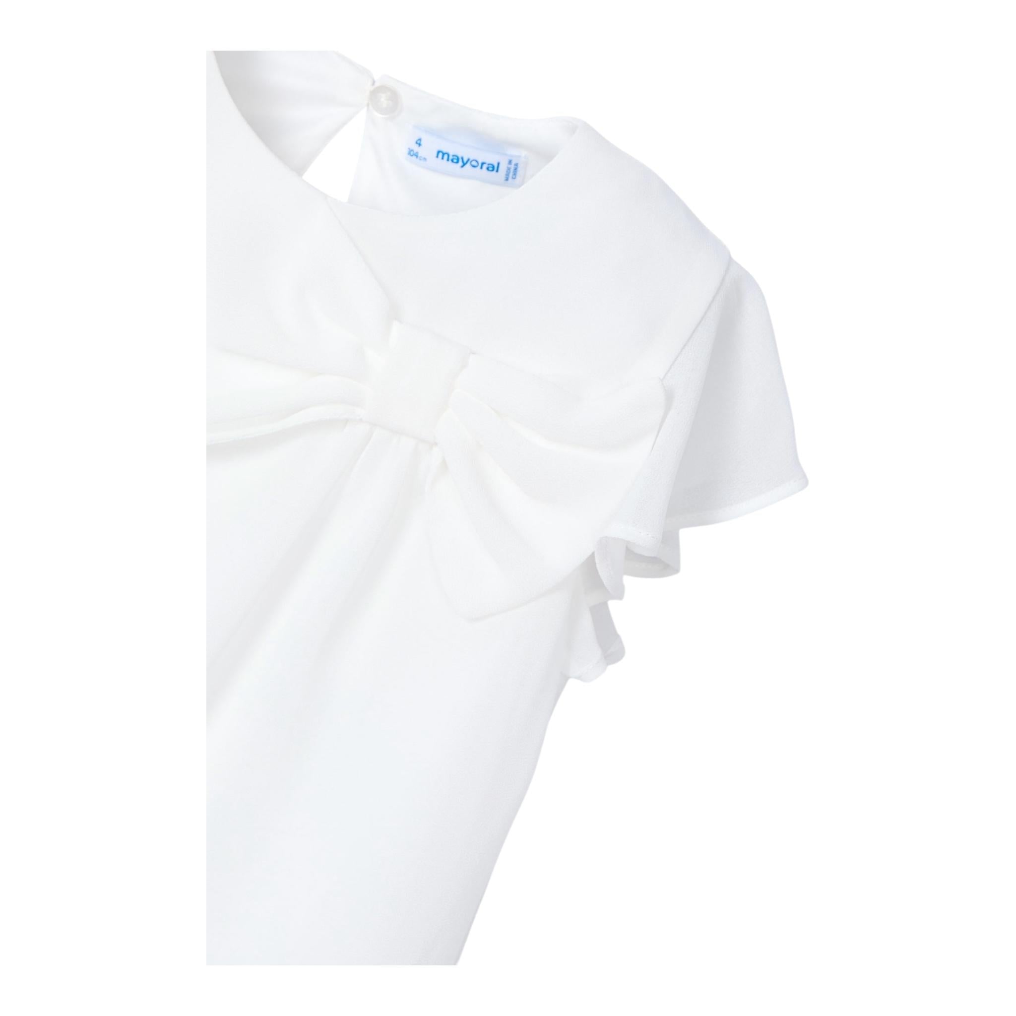 Mayoral Camicia Mezza Manica Tinta Unita per Neonata 3182N BIANCO MAYORAL 
