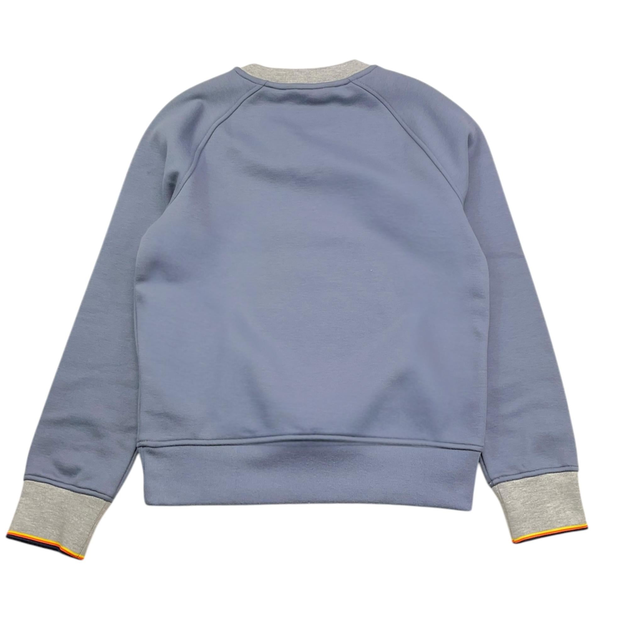 K-WAY felpa bicolore girocollo con logo Azzurro per Bambino K2131RW AZZURRO K-WAY 