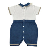Bimbalo' Pagliaccetto Bicolore Mezza Manica Bianco/Blu per Neonato 7620 BIANCO/BLU BIMBALO' 