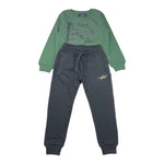 JOHN RICHMOND completo 2pz felpa- pantalone bicolore Nero/verde per Neonato RBA24149CFN NERO/VERDE JOHN RICHMOND 
