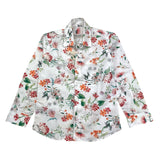 Alessandro Lamura Camicia Tinta Unita Cn Fantasia Fiori Bianco Per Bambino