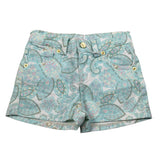 M+E' Short tinta unita con Fantasia Verde Acqua per Neonata UE1845XX VERDE ACQUA M+E' 