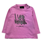 John Richmond Shirt Girocollo Tinta Unita con Logo per Neonata RIP26048TS ROSA JOHN RICHMOND 