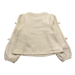 LIU JO felpa chiusa girocollo tinta unita con fiocchi Panna per Neonata KF4115X PANNA LIU JO 
