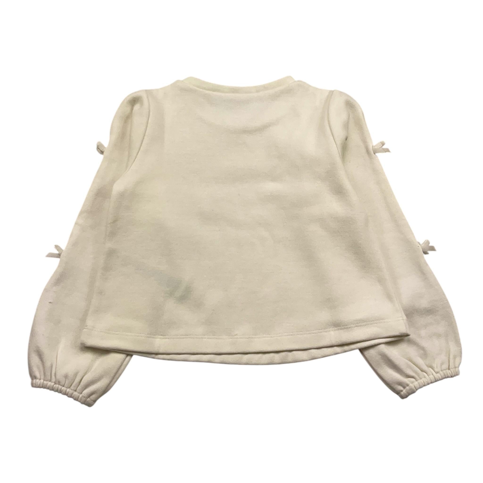 LIU JO felpa chiusa girocollo tinta unita con fiocchi Panna per Neonata KF4115X PANNA LIU JO 