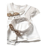 Mayoral Pagliaccetto Mezza Manica con Fascia Capelli per Neonata 1658 BIANCO MAYORAL 