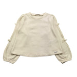 LIU JO felpa chiusa girocollo tinta unita con fiocchi Panna per Neonata KF4115X PANNA LIU JO 