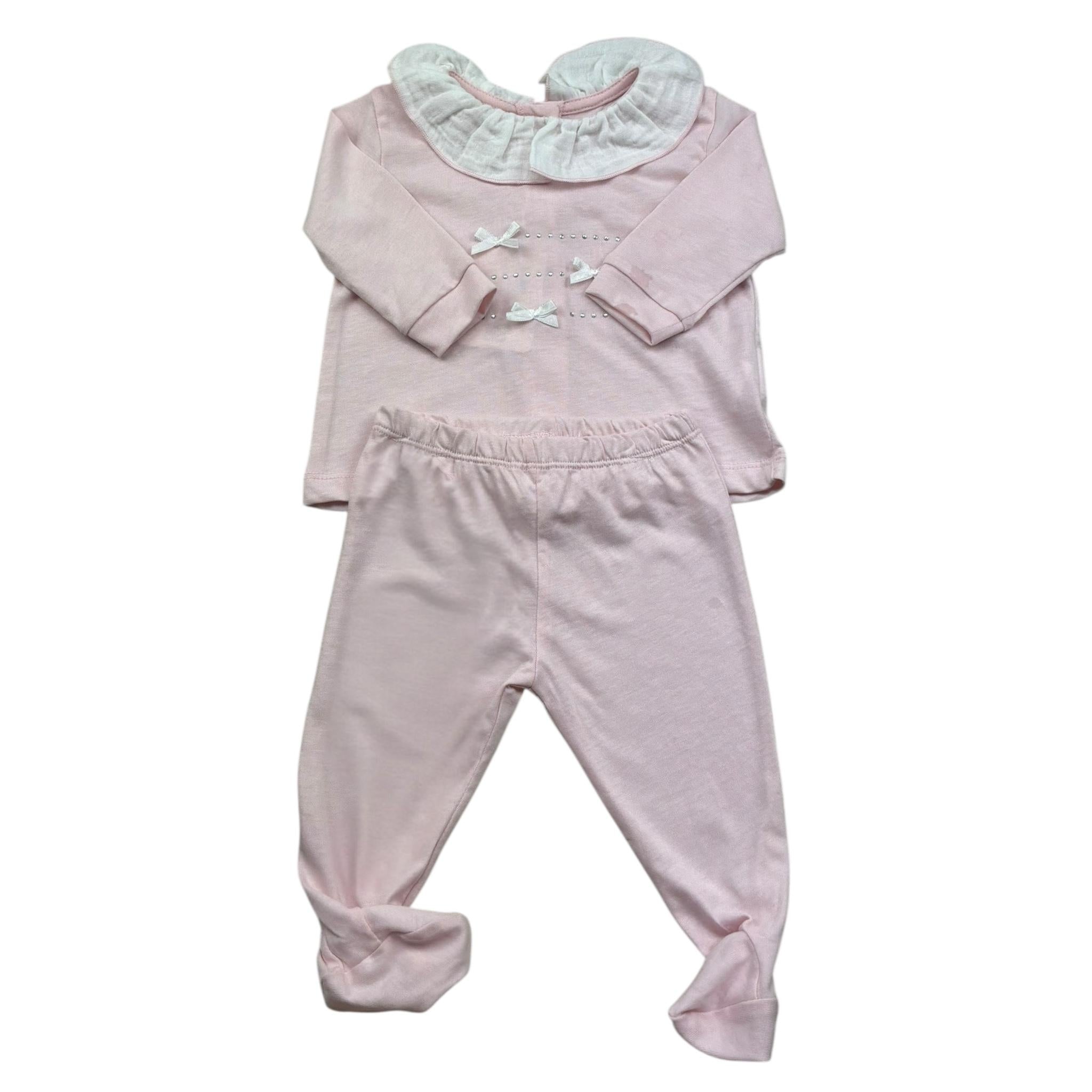 Isabel & Martinez Complet 2 Pezzi Shirt-Ghettina Tinta Unita per Neonata IM25N410 ROSA ISABEL & MARTINEZ 