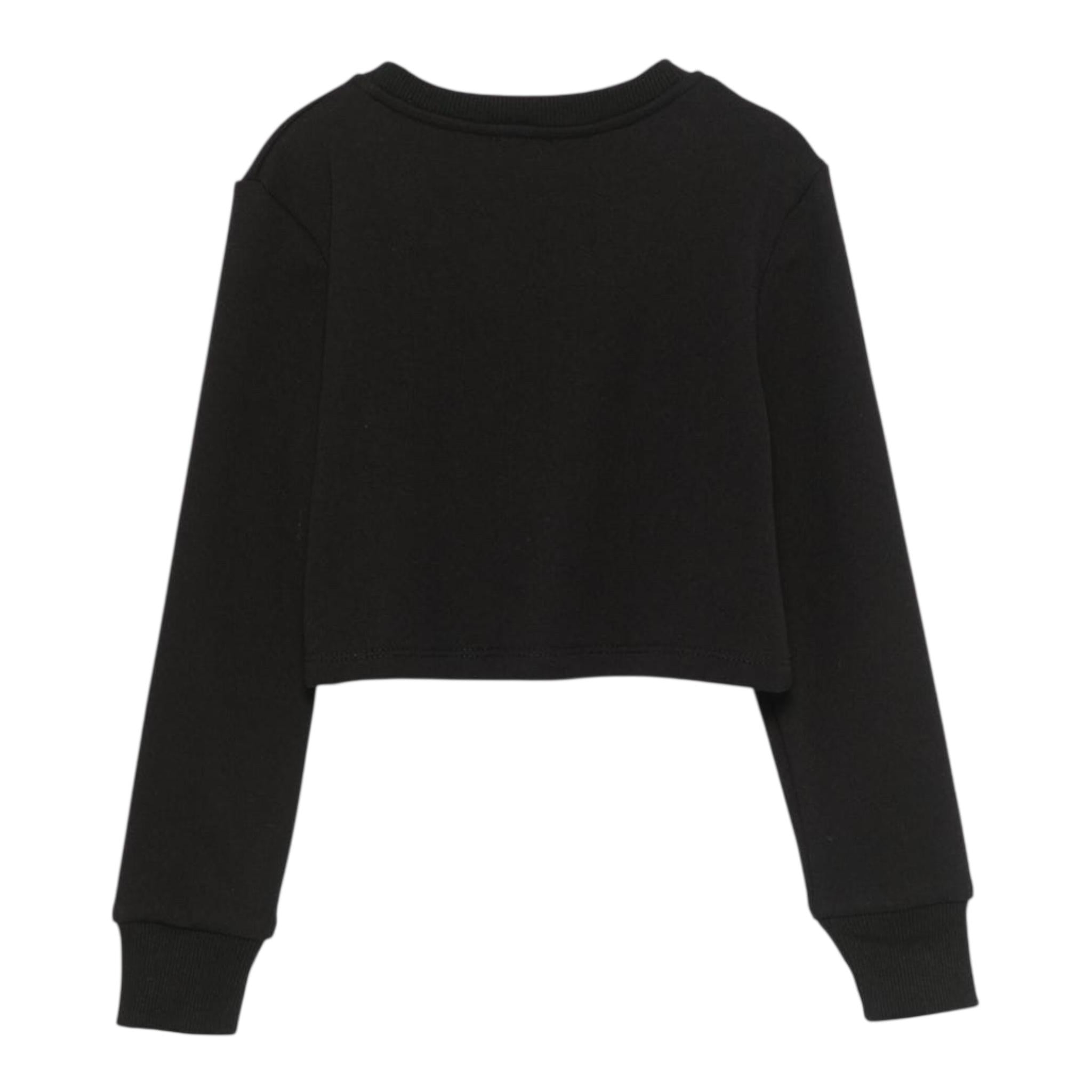 JOHN RICHMOND felpa tinta unita modello crop con brillantini Nero per Bambina RGA24149FEG4 NERO JOHN RICHMOND 