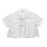 Please Camicia Modello Crop tinta unita Mezza Manica Bianco per Bambina CC93270G72 BIANCO PLEASE 