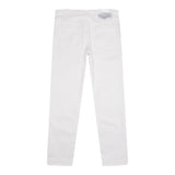 Dondup Pantalone Tinta Unita Con Boottoni E Tasche Bianco Per Bambina