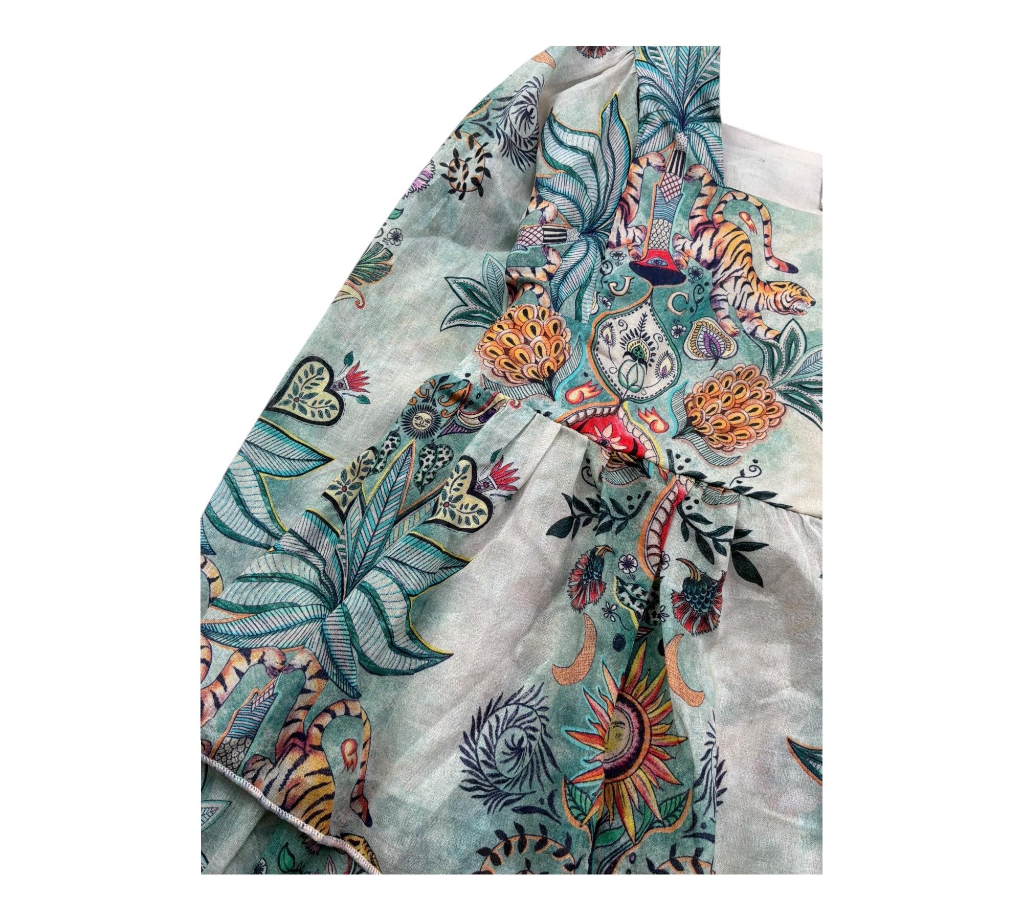 Just Cavalli Camicia Manica Lunga Stampa Fantasia per Bambina JGP26132BL AZZURRO JUST CAVALLI 