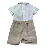 Le Bebe Completo 2 Pezzi Camicia-Bermuda per Neonato LBB5326 BIANCO/BEIGE LE BEBE 