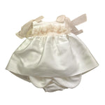 La Stupenderia Set Abito Cerimonia-Coulotte Tinta Unita per Neonata CBAB62 BIANCO LA STUPENDERIA 