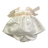 La Stupenderia Set Abito Cerimonia-Coulotte Tinta Unita per Neonata CBAB62 BIANCO LA STUPENDERIA 