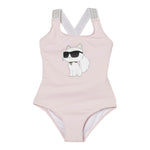 Karl Lagerfeld Costume Intero Tinta Unita con Stampe per Neonata Z30512 ROSA KARL LAGERFELD 