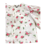 Philosophy Camicia Mezza Manica Tinta Unita Fantasia Floreale Bianco Per Bambina