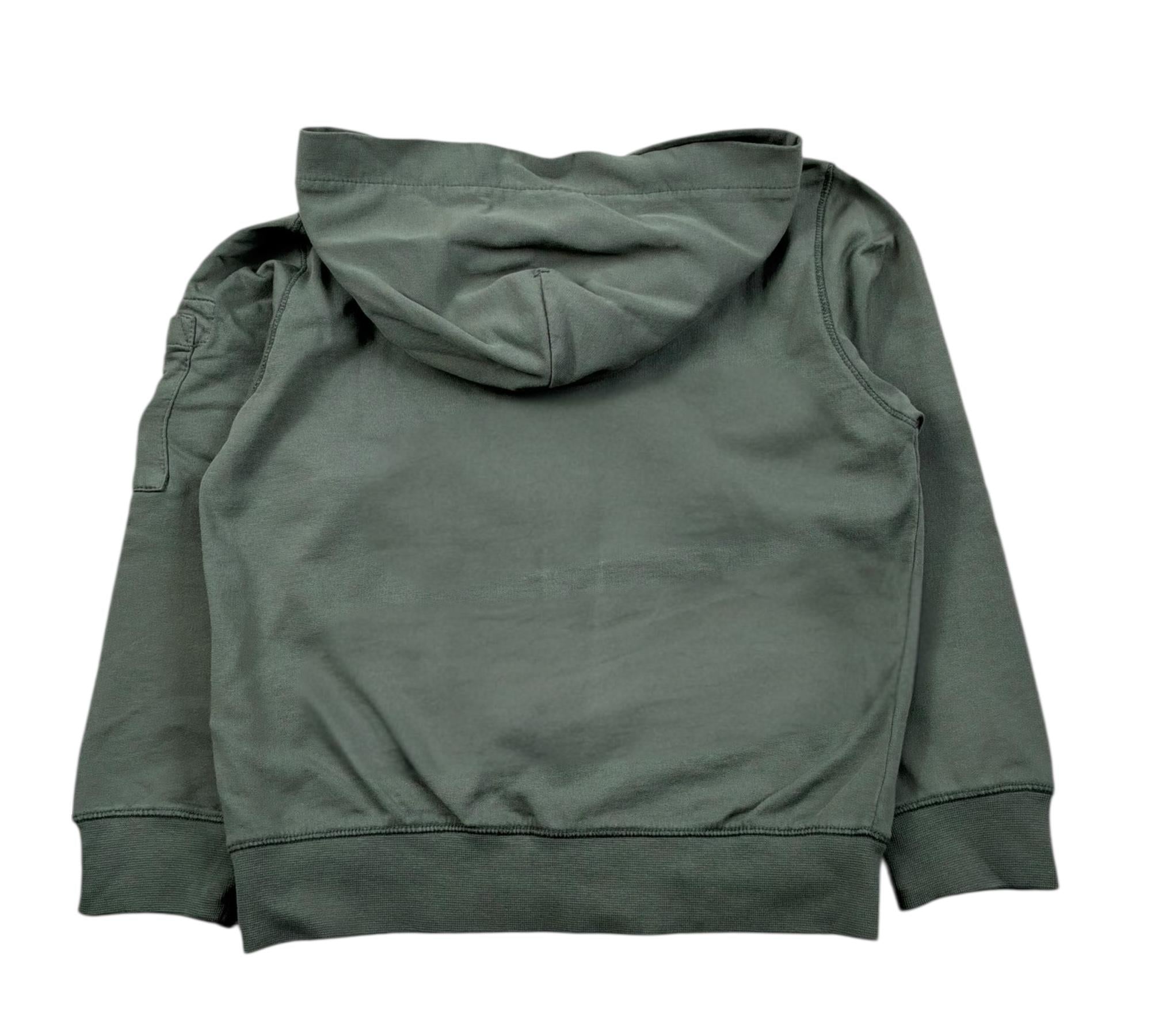 C.P. Company Felpa con Zip E Cappuccio Tinta Unita per Bambino CMF00Q VERDE C.P. COMPANY 