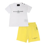 John Richmond Completo 2 Pezzi T-Shirt-Bermuda Bicolore Bianco/Giallo per Neonato RIP25018CFX BIANCO/GIALLO JOHN RICHMOND 