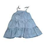 Dixie Abito Tinta Unita con Bretelle per Bambina AB99F50G39 AZZURRO DIXIE 