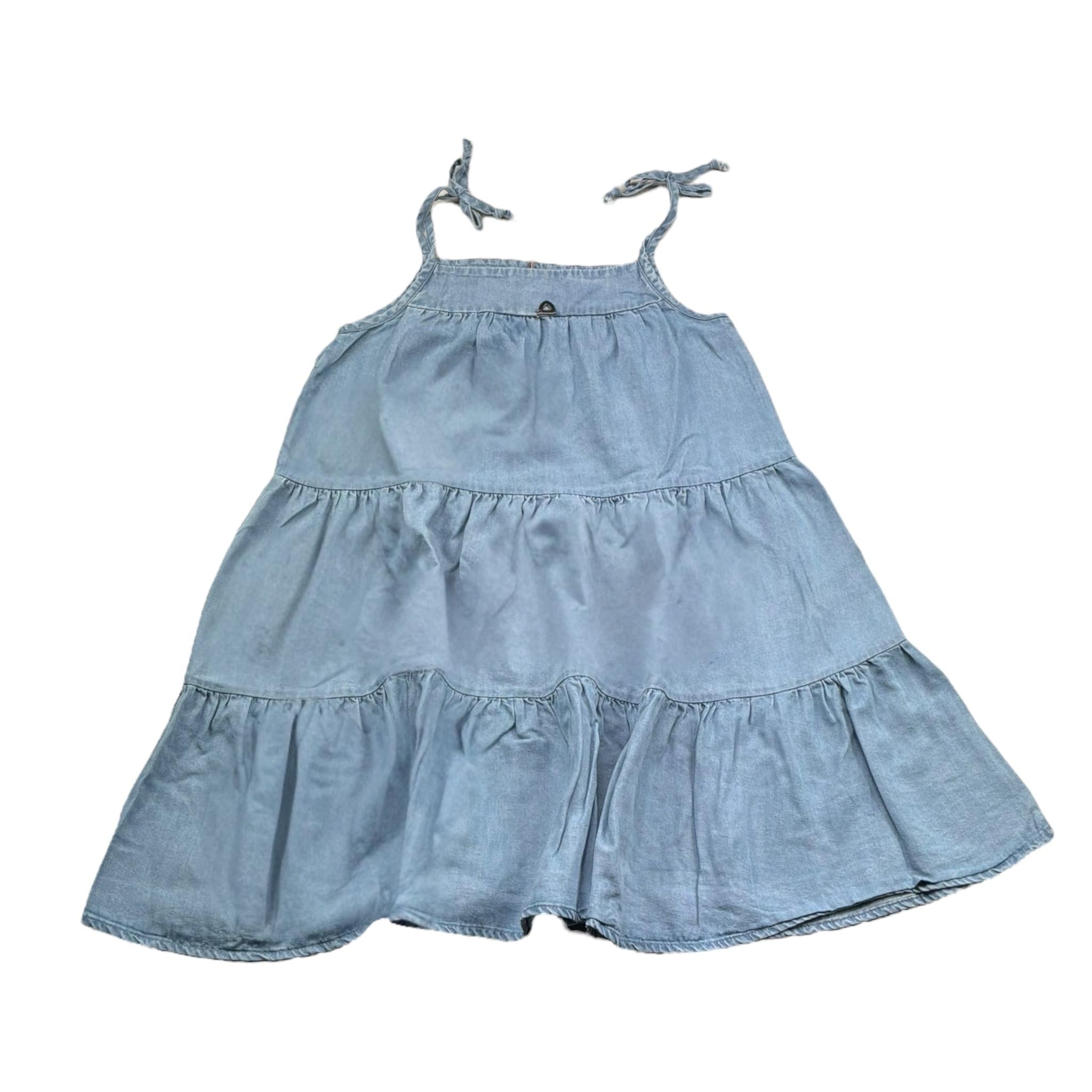 Dixie Abito Tinta Unita con Bretelle per Bambina AB99F50G39 AZZURRO DIXIE 