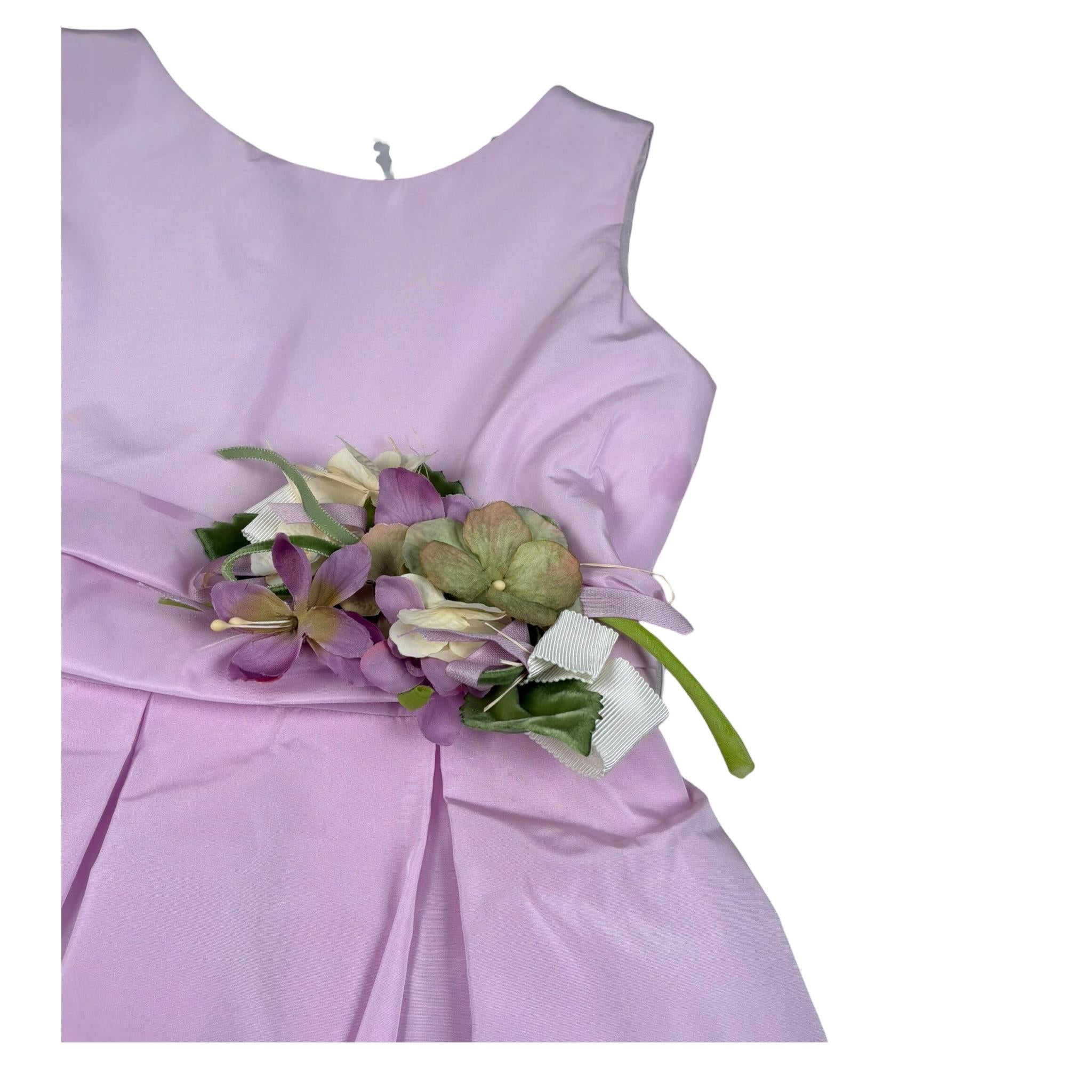 Raffaella Abito Cerimonia Tinta Unita Giromanica per Bambina LILLA LILLA RAFFAELLA 