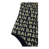 Balmain Costume Intero Tinta Unita con Stampe In Contrasto Nero per Bambina