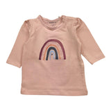 Name.It Shirt Tinta Unita Girocollo Con Stampa Rosa Per Neonata