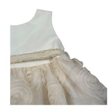 Please Abito Giromanica Tinta Unita con Tulle per Bambina AB33294G73 PANNA PLEASE 