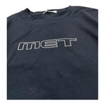 MET shirt girocollo tinta unita con brillantini Nero per Bambina ME007 NERO MET 