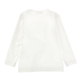 Monnalisa Shirt Girocollo Tinta Unita con Stampa per Bambina 19D632 BIANCO MONNALISA 