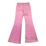 Guess Pantalone Modello A Zampa Tinta Unita Con Girovita Regolabile Rosa Per Bambina
