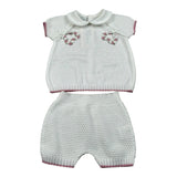 Marlu' Completo 2 Pezzi Maglia-Culotte per Neonata EB2419C BIANCO MARLU' 