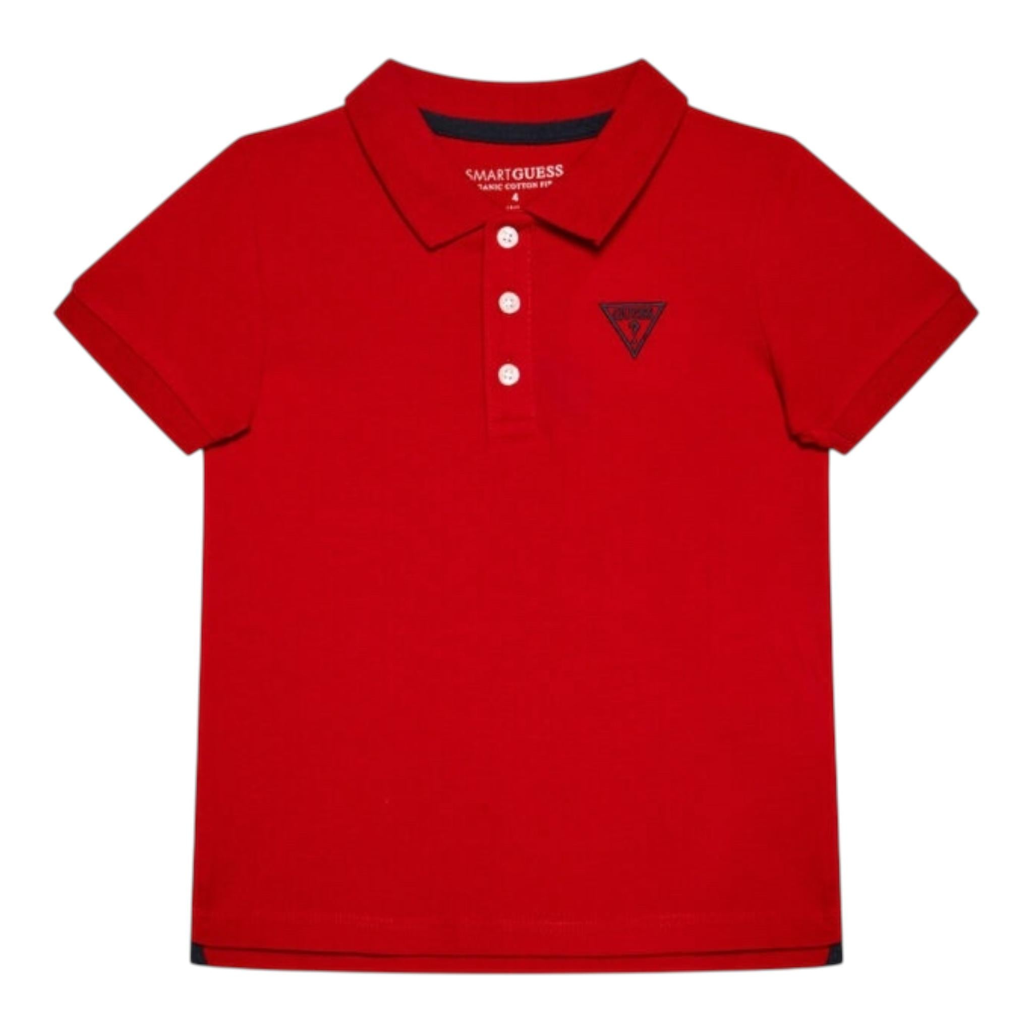 Guess Polo Tinta Unita Mezza Manica per Bambino L71P21K5DS0 ROSSO GUESS 
