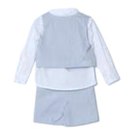 Guess Completo 3 Pezzi Camicia-Gilet-Bermuda per Neonato I3RG13WF7I0 AZZURRO GUESS 