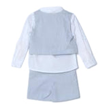 Guess Completo 3 Pezzi Camicia-Gilet-Bermuda per Neonato I3RG13WF7I0 AZZURRO GUESS 